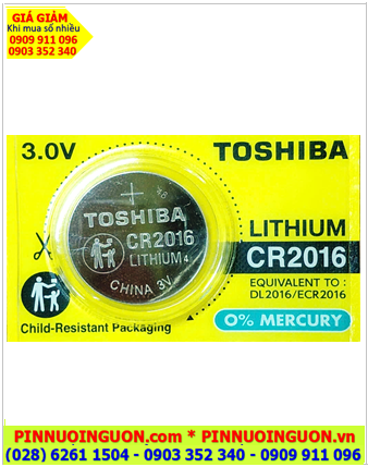 Toshiba CR2016; Pin đồng xu 3v lithium Toshiba CR2016 chính hãng 